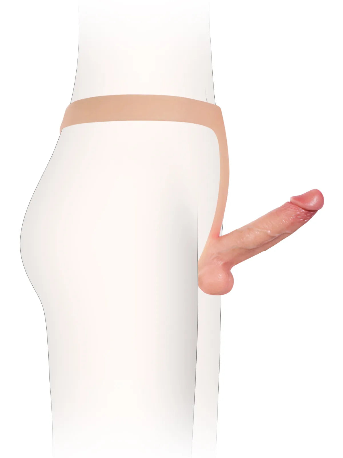 15 cm Ultratunn Silikon-Strap-On Dildo för Par
