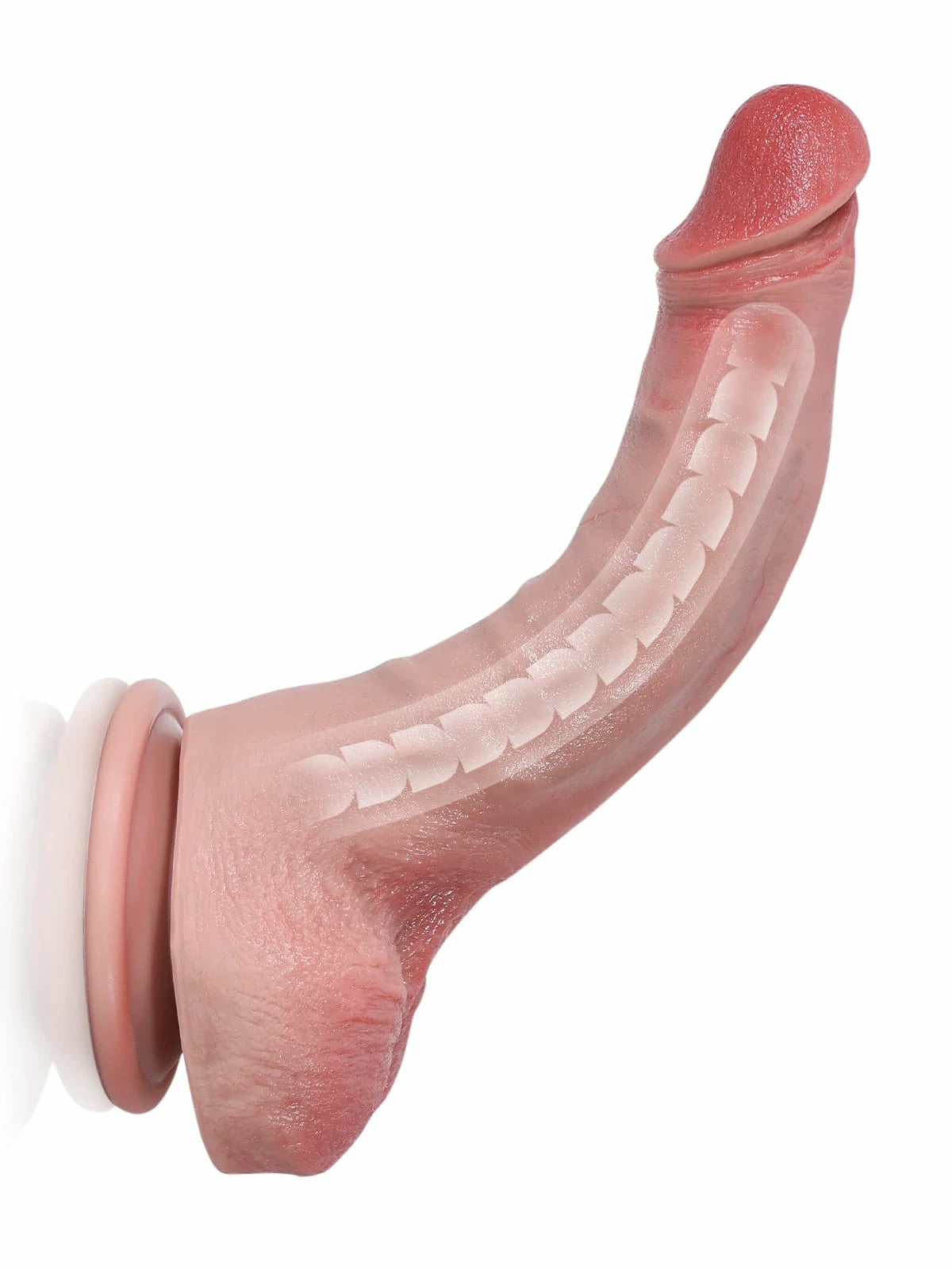 20 cm Realistisk Mjuk & Flexibel Dildo i Silikon med Keel-Design