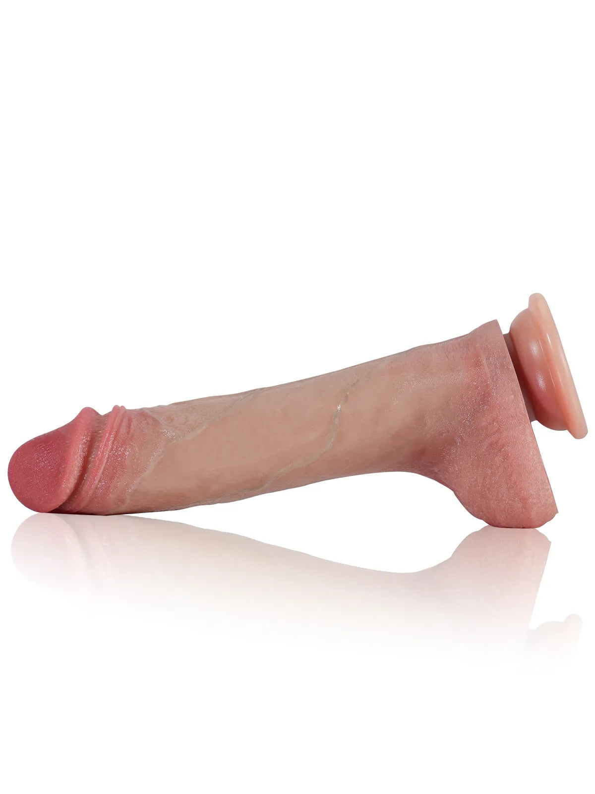 22 cm Realistisk Vibrerande Dildo i Silikon med Hudliknande Känsla