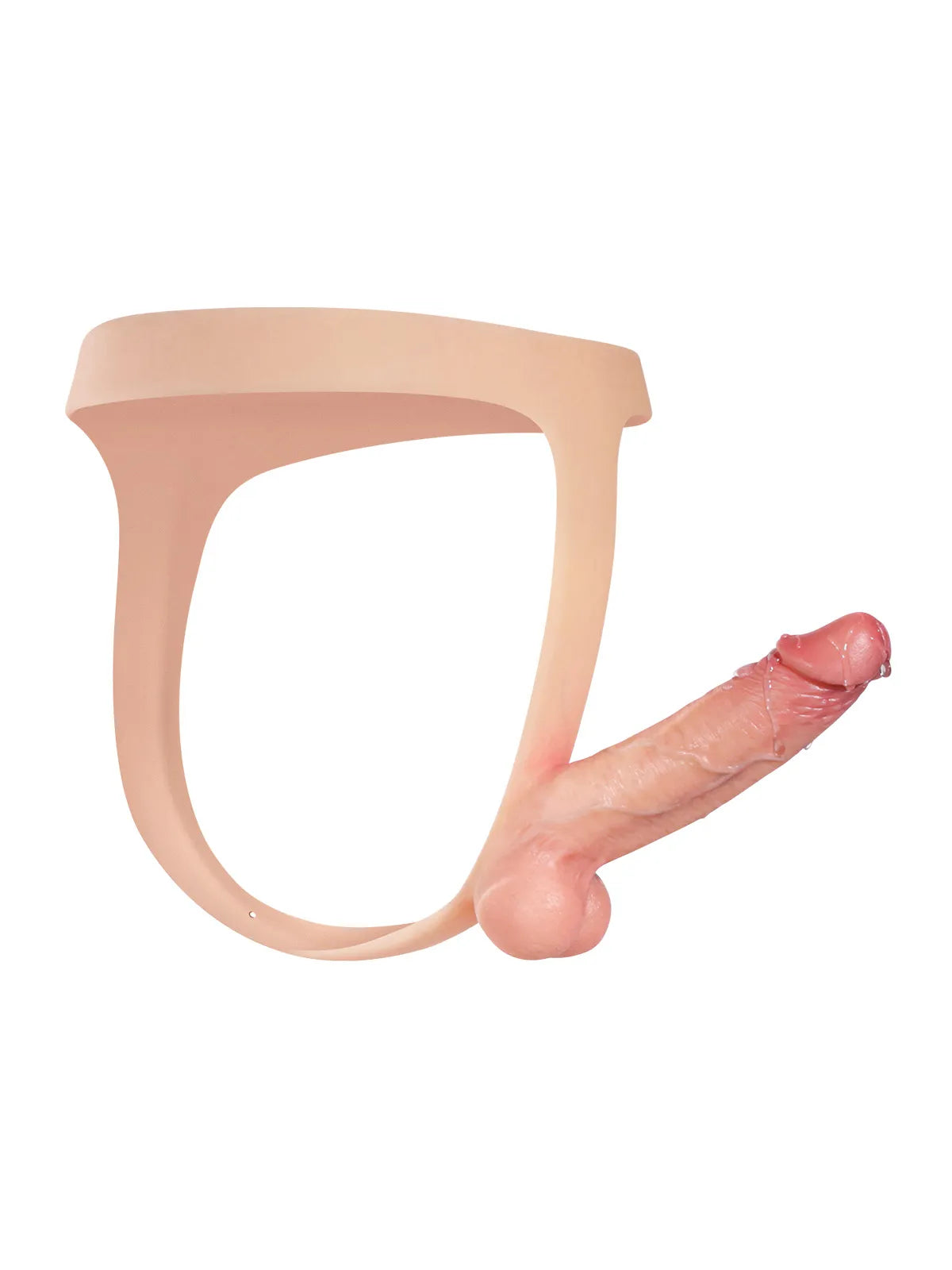 15 cm Ultratunn Silikon-Strap-On Dildo för Par