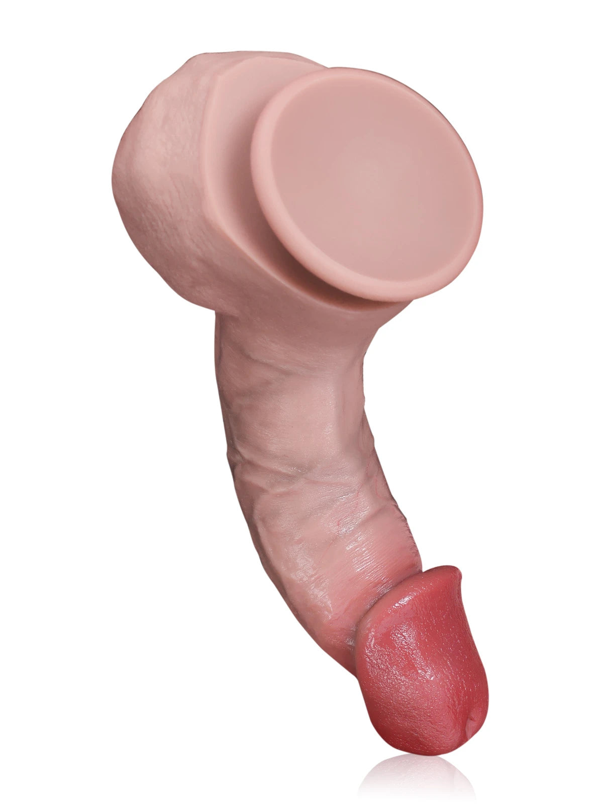 ✅ 23 cm realistisk dildo med mjuk hud, svullet ollon och ådrad yta