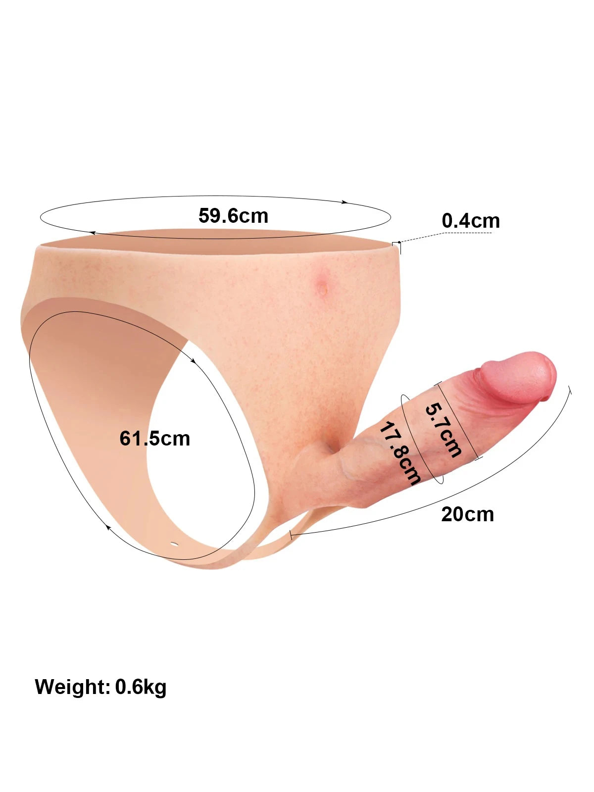 Ihålig Strap-On med Förlängning - Bekväm Penis Sleeve för Extra Stöd