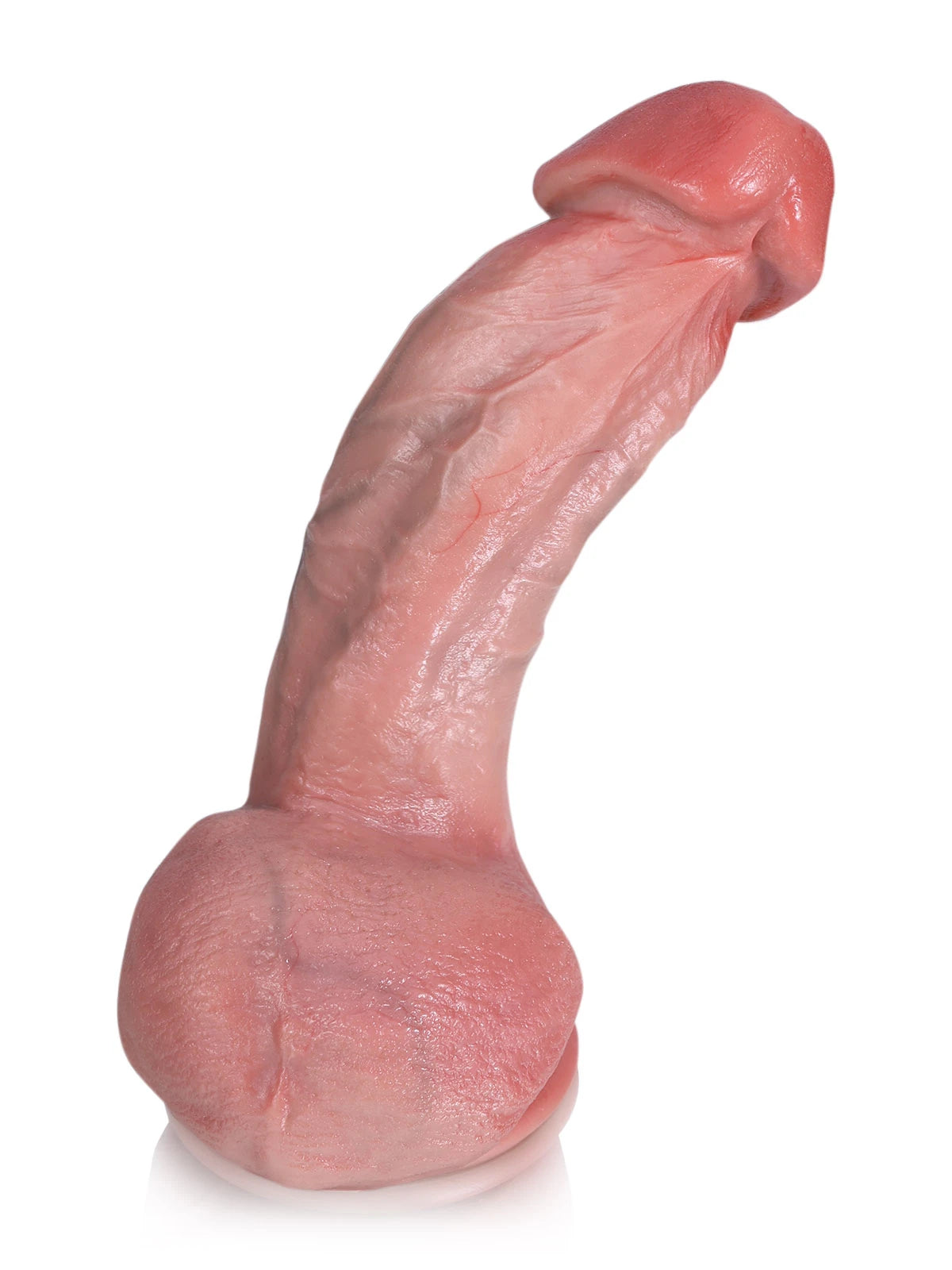 23 cm Realistisk Dildo med Mjuk Hud, Svullen Eichel, Ådrig Struktur