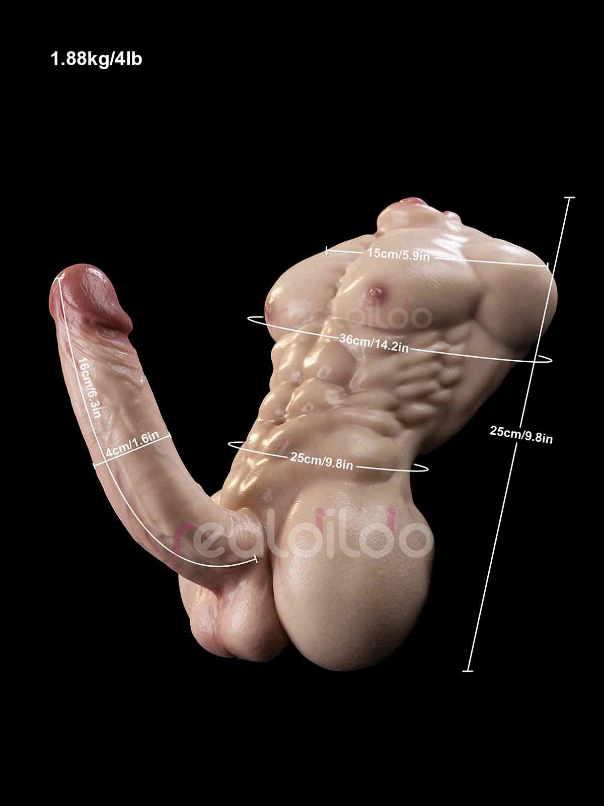Rook - Överkropp med Bröst, Mage och Penis - 1,88 kg