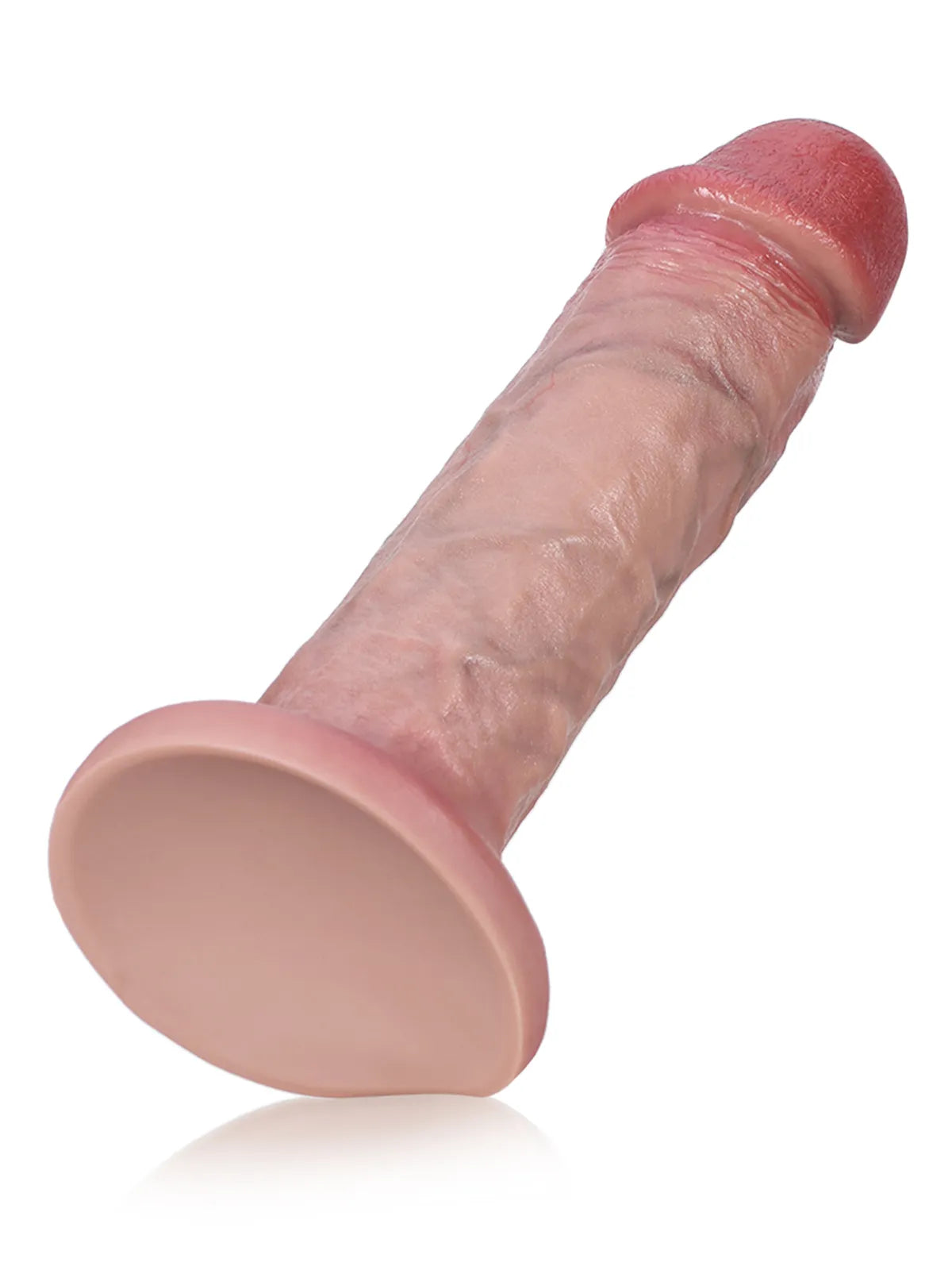 29 cm Stor Tjock Realistisk Dildo i Dubbelskiktad Silikon med Svullen Topp