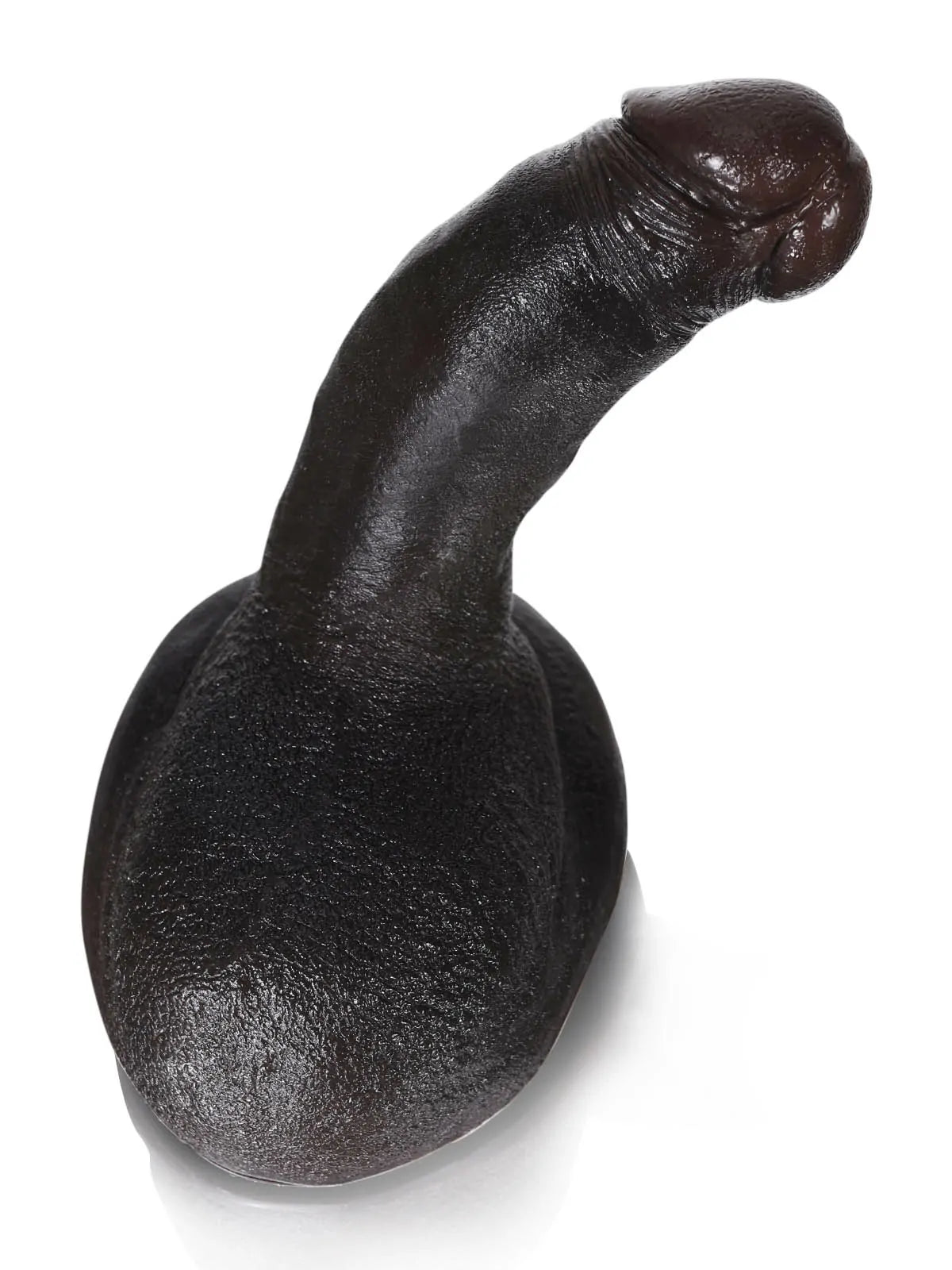 21,5 cm böjd G-punktsdildo med böjbar kärna och räfflad ovansida