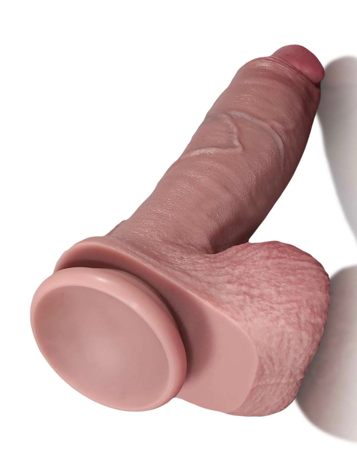 26,4 cm Stor Realistisk Dildo med Förhud, Glidande Hud & Sugpropp