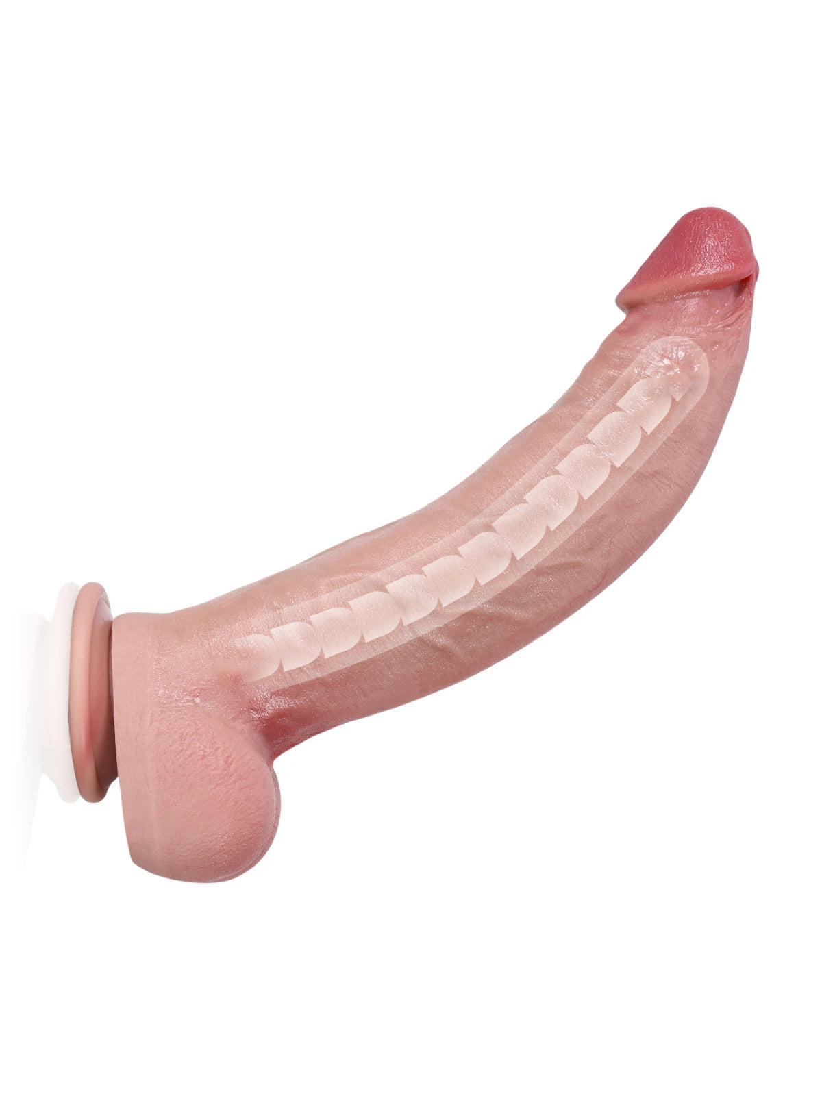 30,9 cm Stor Mjuk Realistisk Dildo med Böjbar Metallkärna