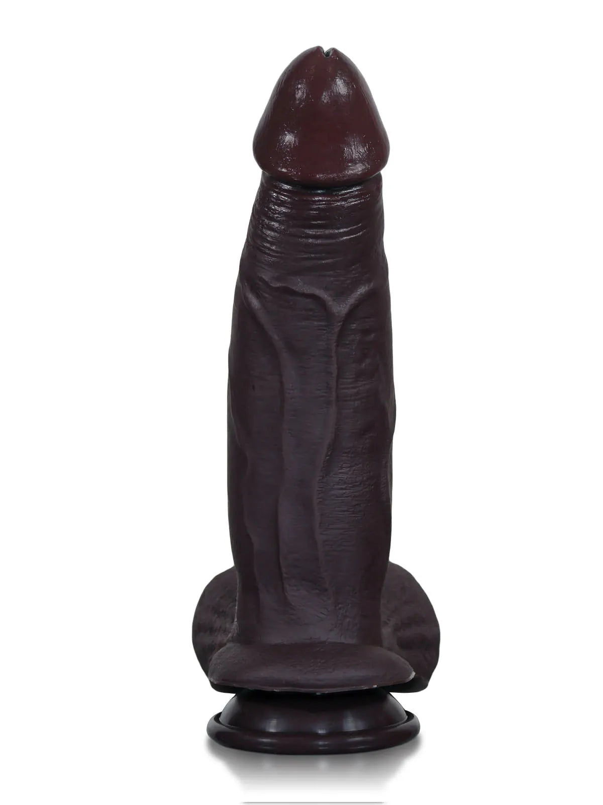 26,5 cm Stor Realistisk Svart Dildo med Glidande Hud & Sugpropp