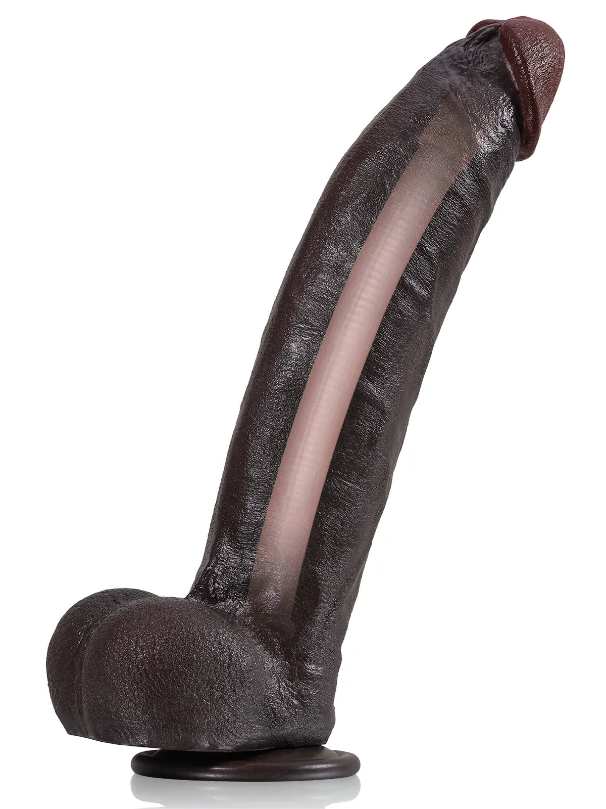 30,9 cm Stor Mjuk Realistisk Dildo med Böjbar Metallkärna
