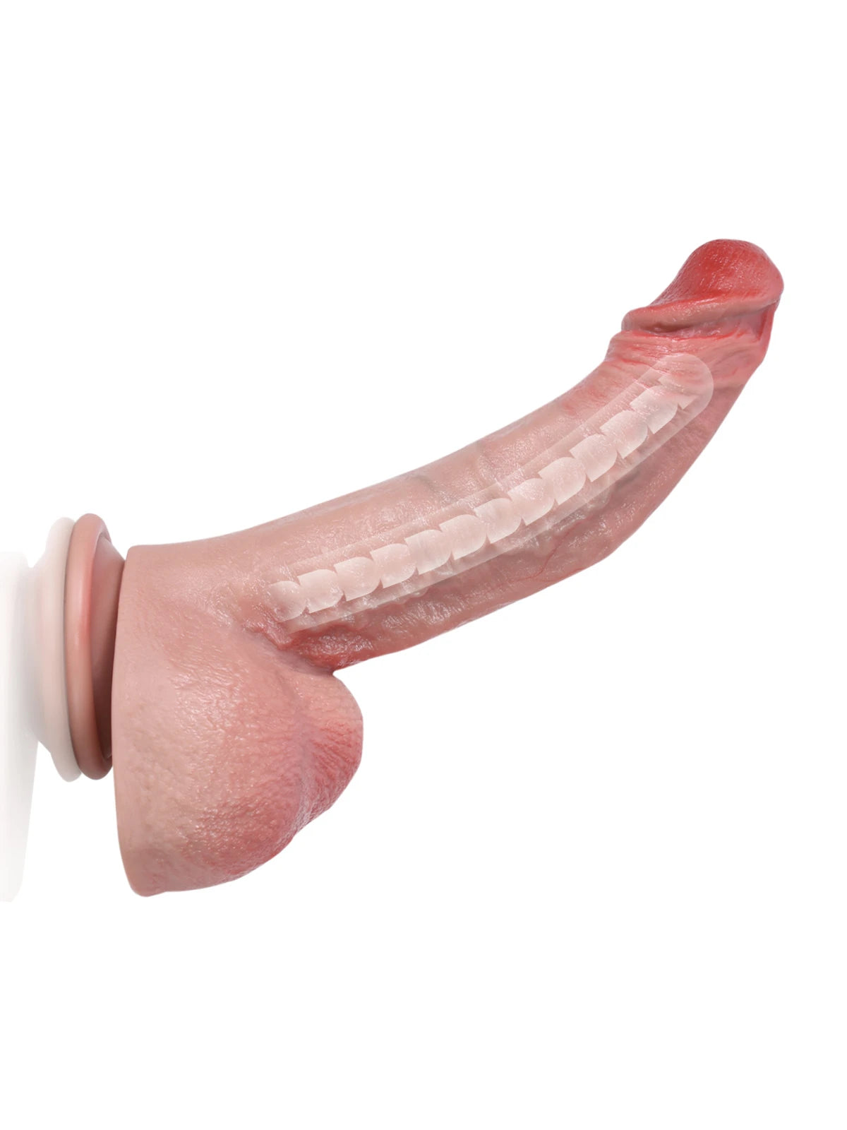 23,5 cm Hyperrealistisk Dildo med Böjbar Metallkärna och Realistisk Struktur