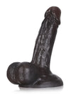 20 cm Realistisk Svart Dildo med Stark Sugpropp och Flexibla Testiklar