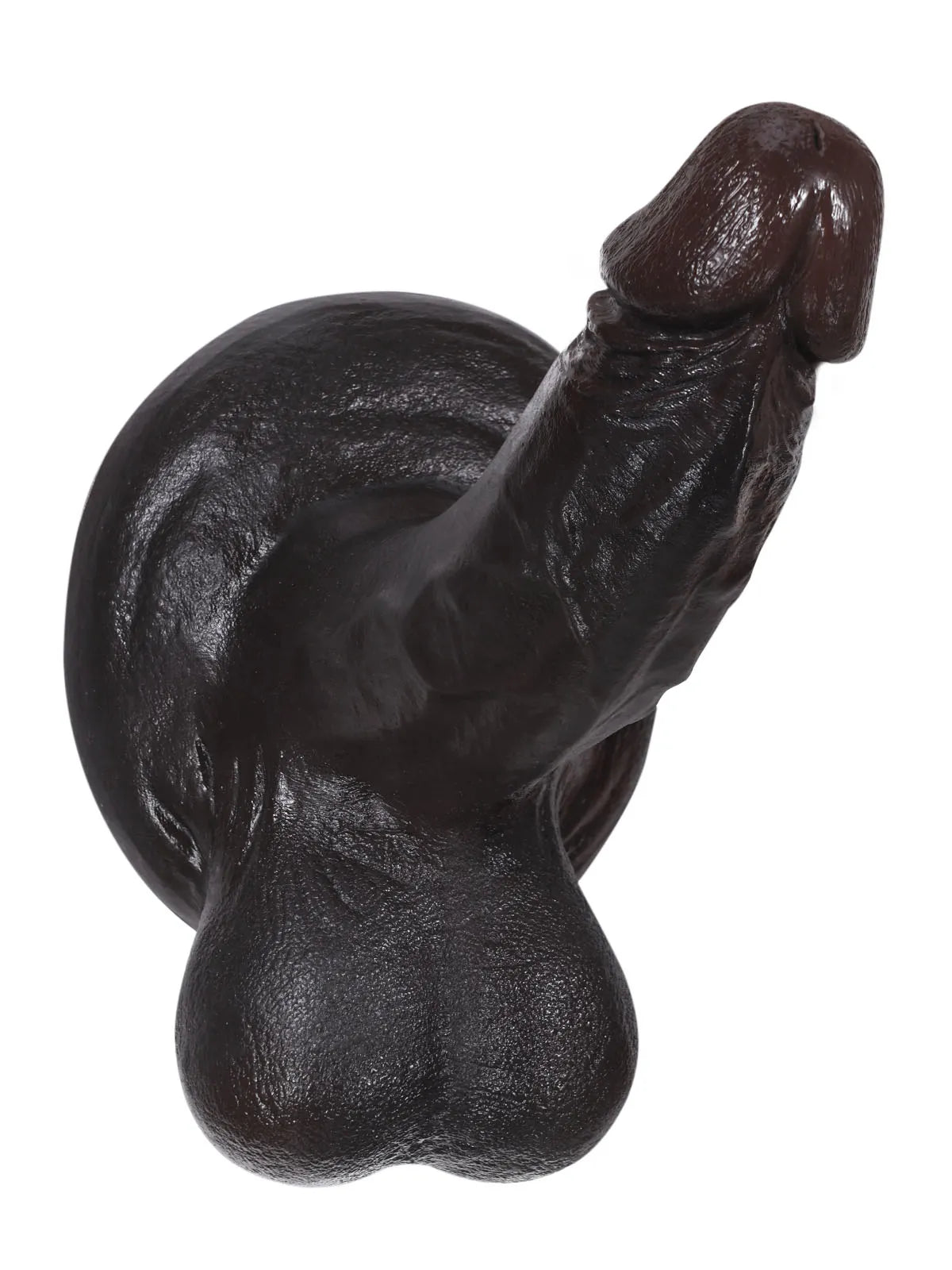 20 cm Realistisk Svart Dildo med Stark Sugpropp och Flexibla Testiklar
