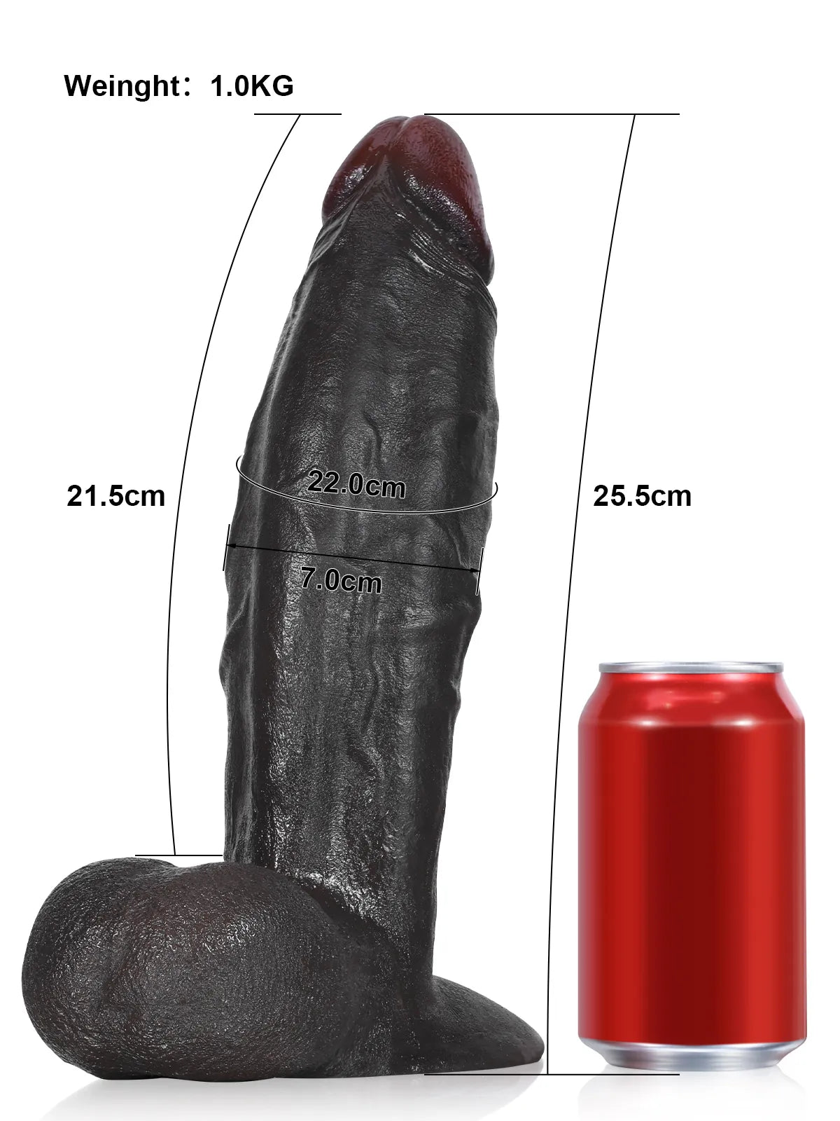 26 cm Stor Tjock Realistisk Dildo med Rörliga Testiklar och Vac-U-Lock-Fäste