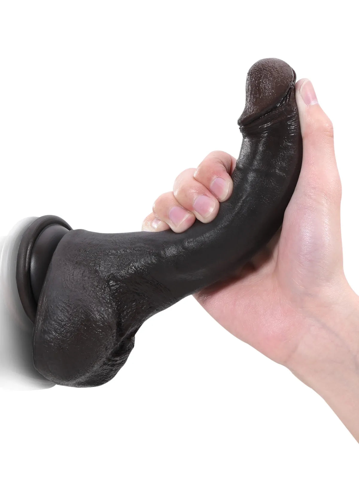 20 cm Realistisk Mjuk & Flexibel Dildo i Silikon med Keel-Design