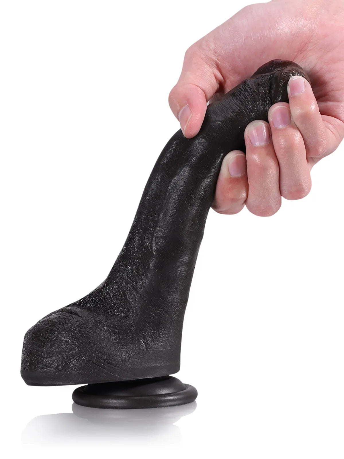 20 cm Realistisk Mjuk & Flexibel Dildo i Silikon med Keel-Design