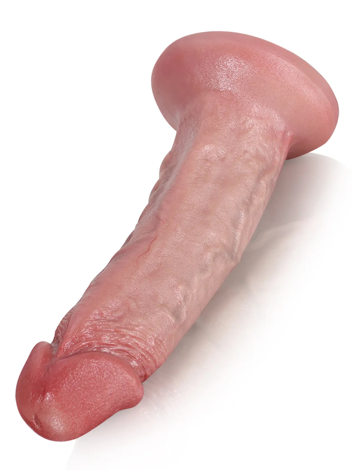 29 cm Stor Tjock Realistisk Dildo i Dubbelskiktad Silikon med Svullen Topp