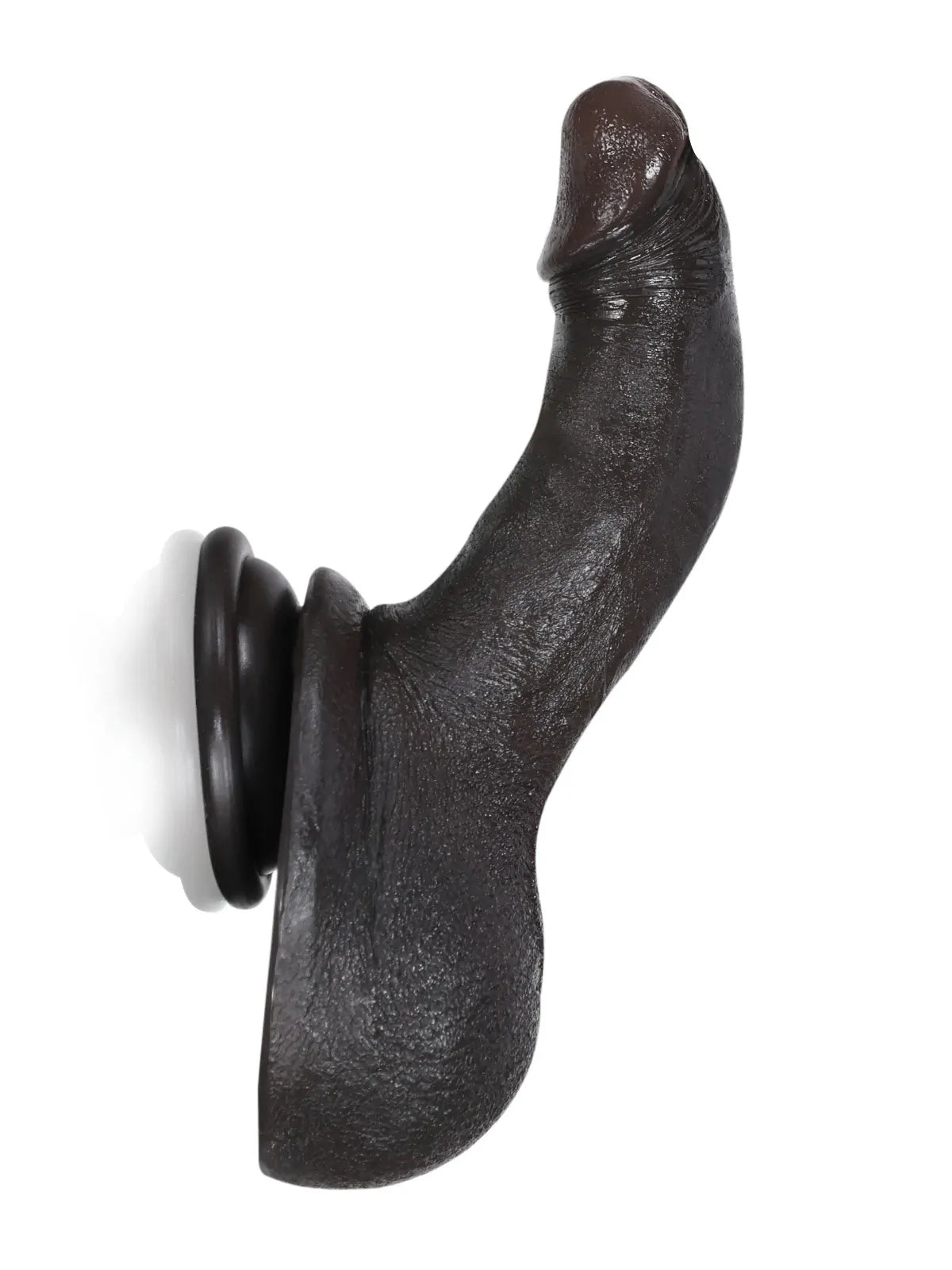 21,5 cm böjd G-punktsdildo med böjbar kärna och räfflad ovansida